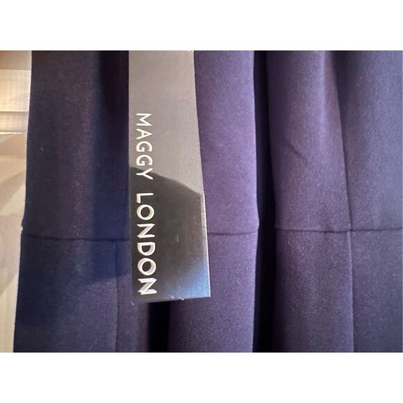 Maggy London Elegant navy small Halter Cocktail Dress for Women - Picture 9 of 10